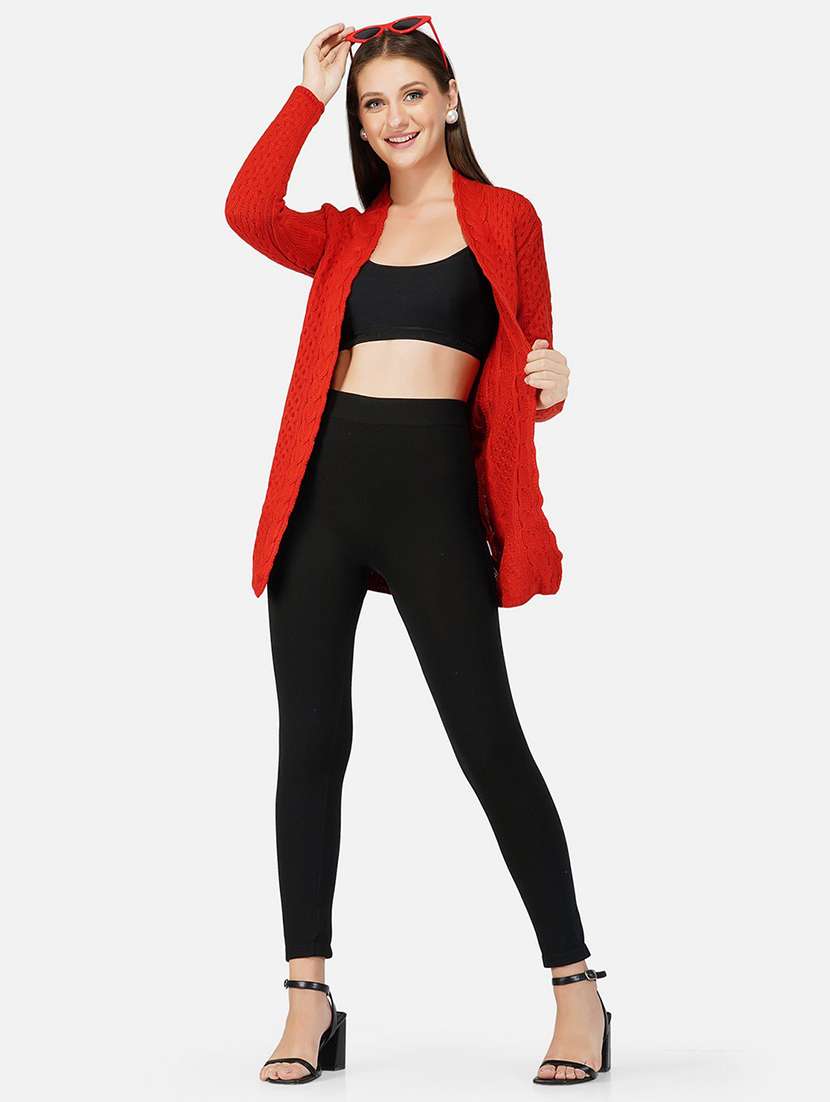 women self designed long sleeve shrug - 21669602 -  Standard Image - 4