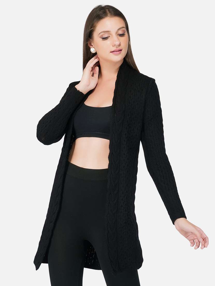 women self designed long sleeve shrug - 21669603 -  Standard Image - 1