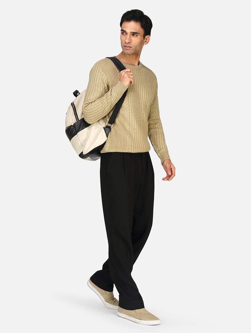 men long sleeves self design pullover - 21669607 - Standard Image - 4