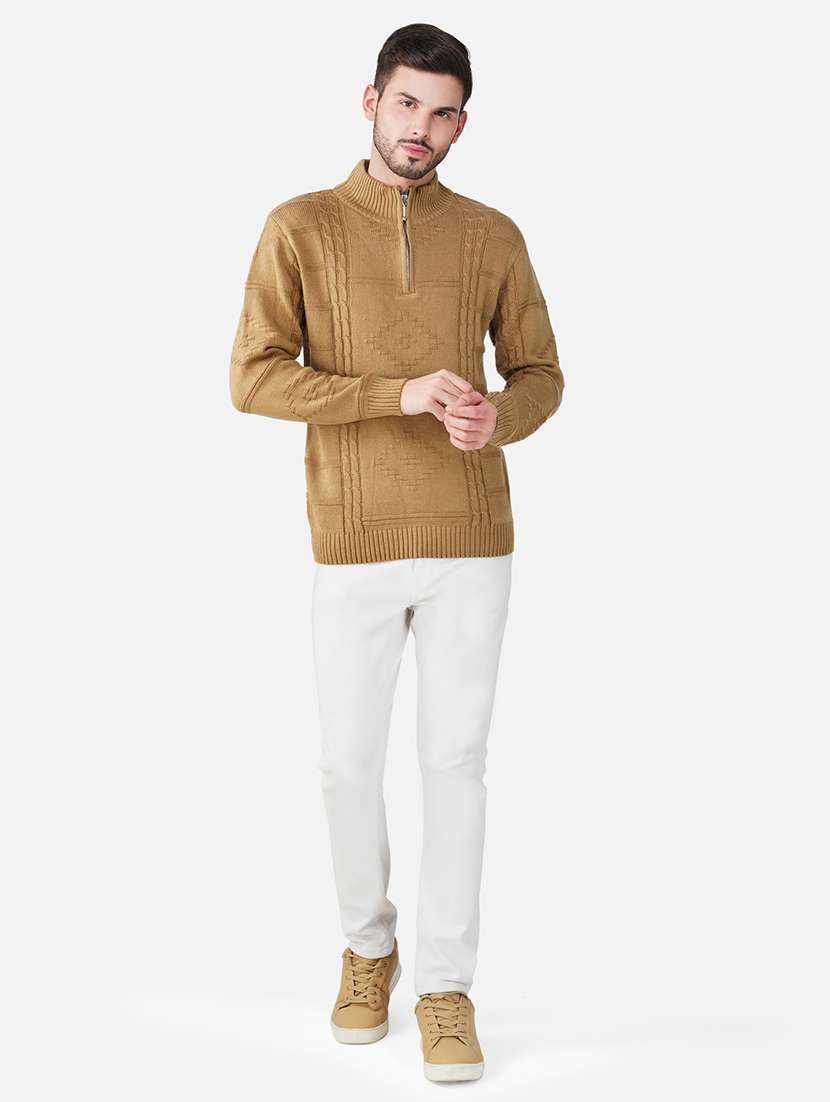 men long sleeves self design pullover - 21669609 -  Standard Image - 4