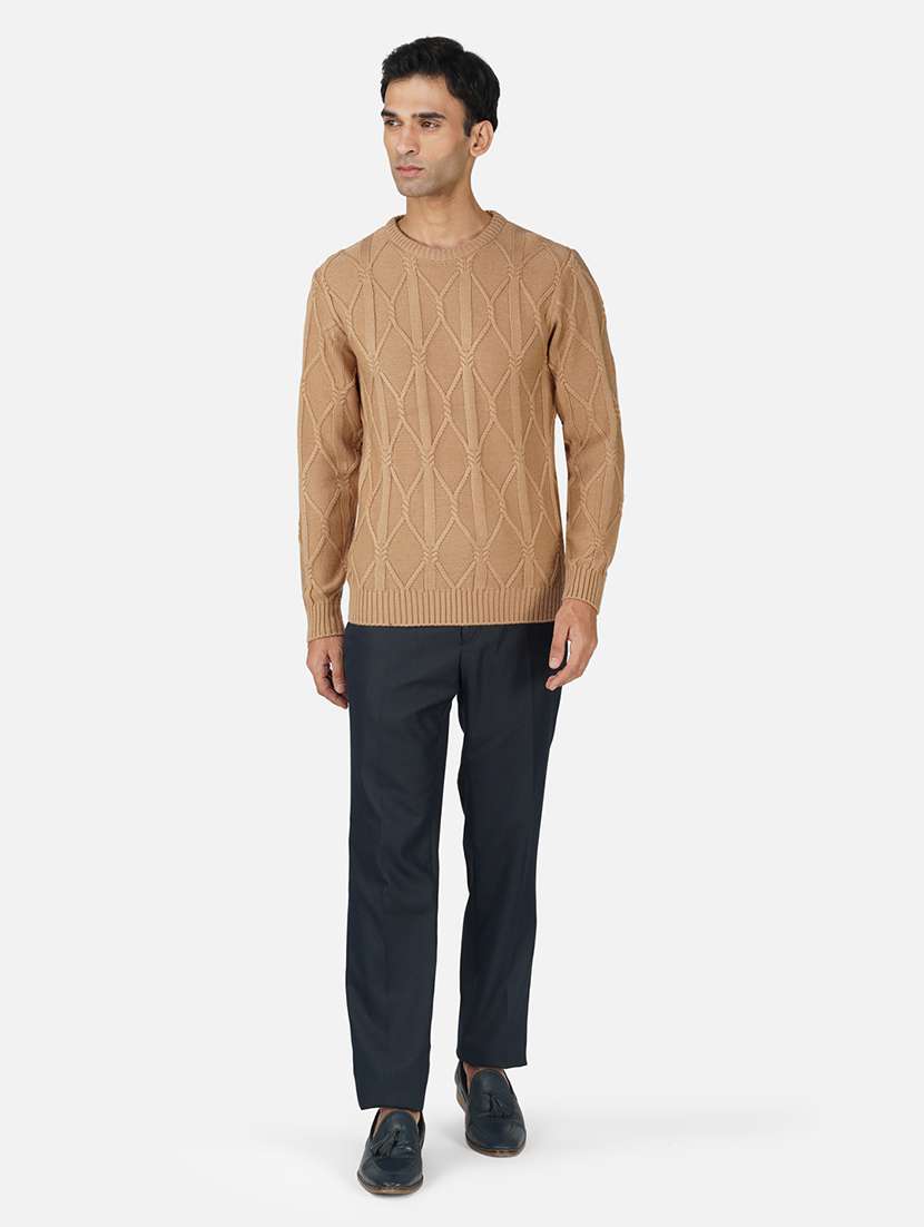 men long sleeves self design pullover - 21669610 -  Standard Image - 4