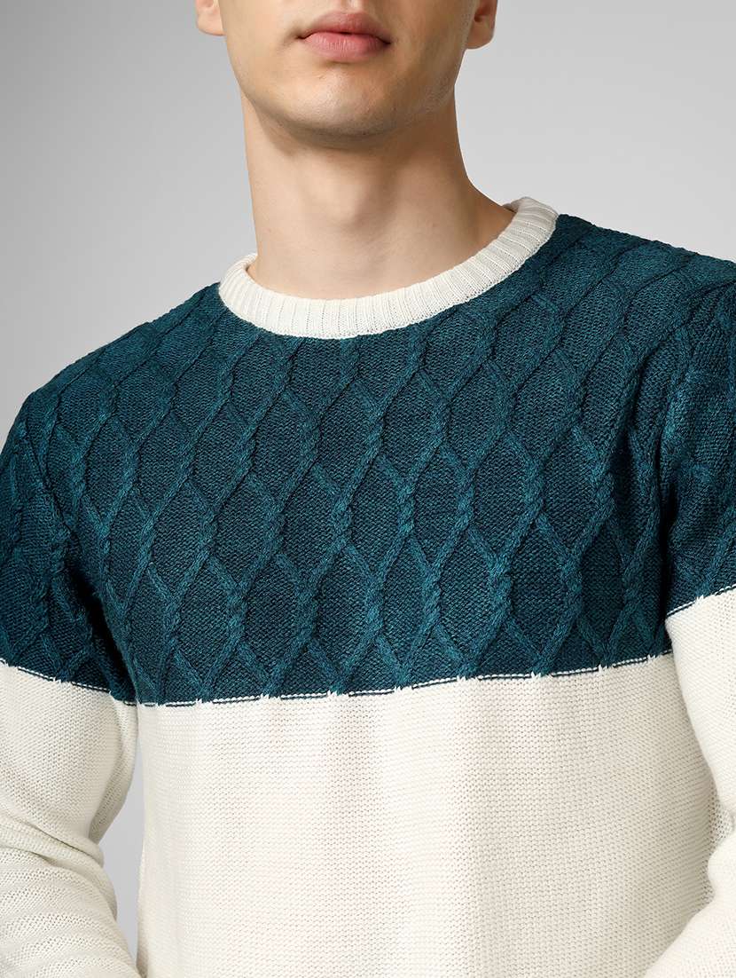 men long sleeve color block pullover - 21669612 -  Standard Image - 6