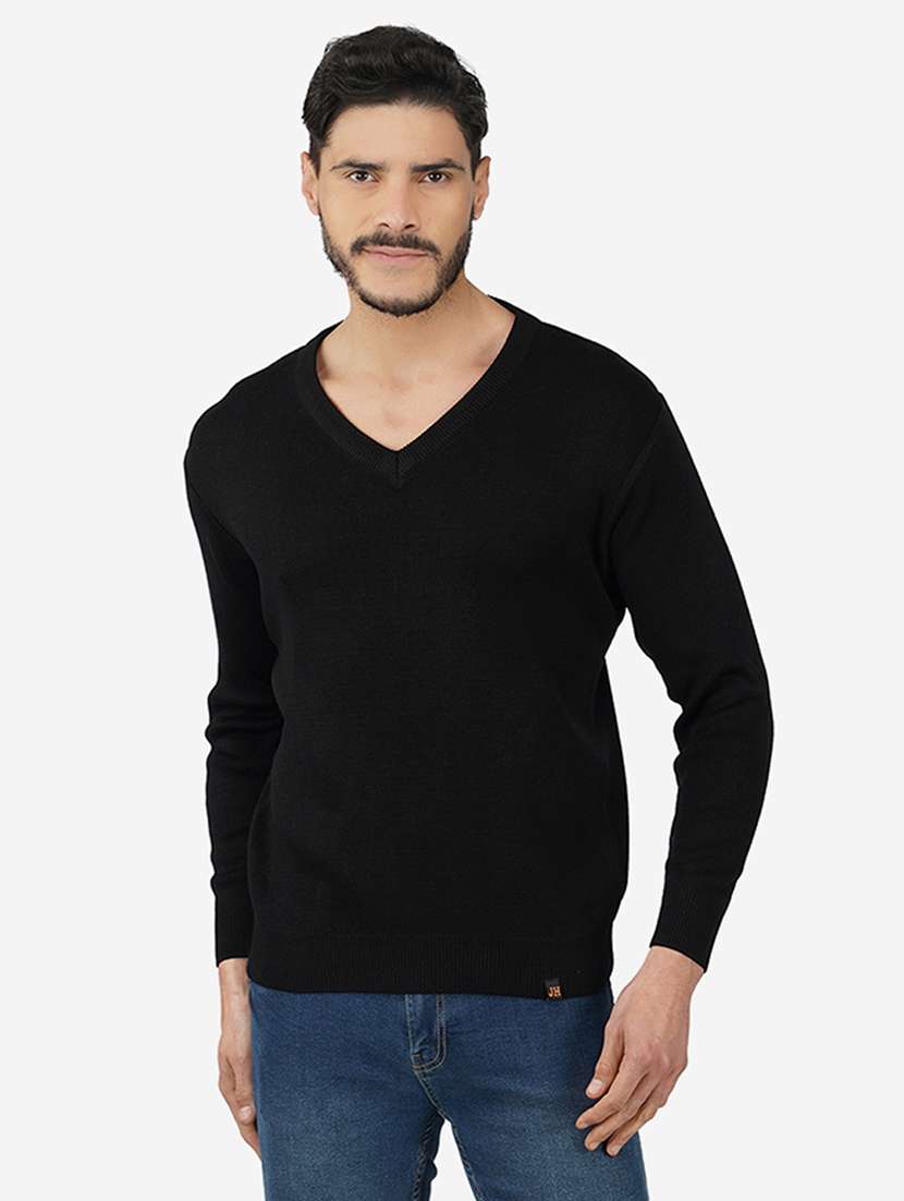 men long sleeves solid pullover