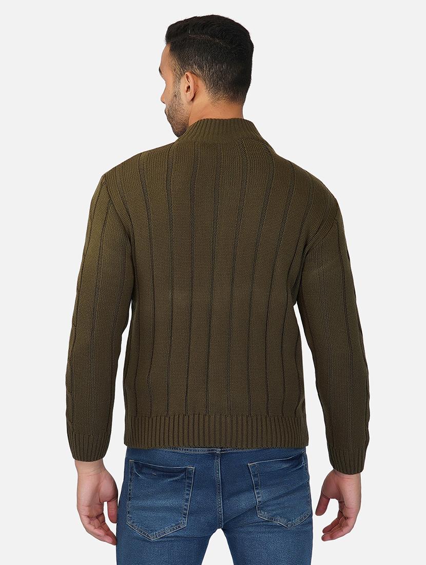 men long sleeves self design cardigan - 21669628 - Standard Image - 4