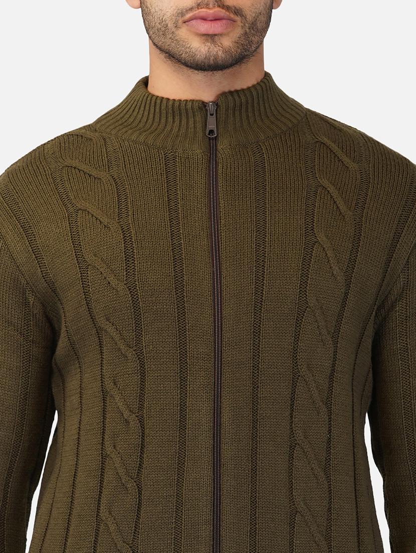 men long sleeves self design cardigan - 21669628 - Standard Image - 6