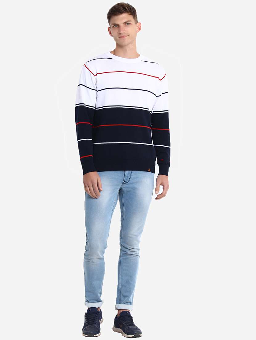 men long sleeve color block pullover - 21669634 -  Standard Image - 4