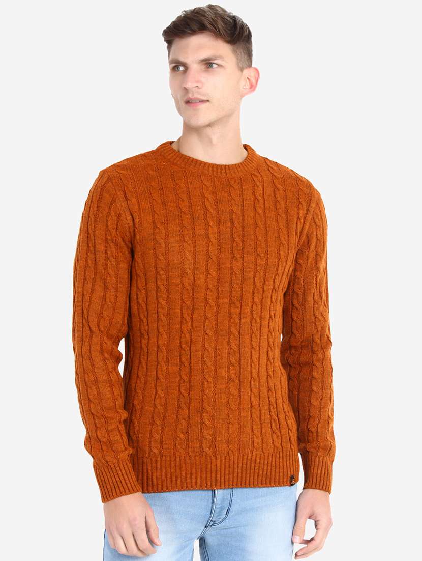 men long sleeves self design pullover - 21669636 -  Standard Image - 1