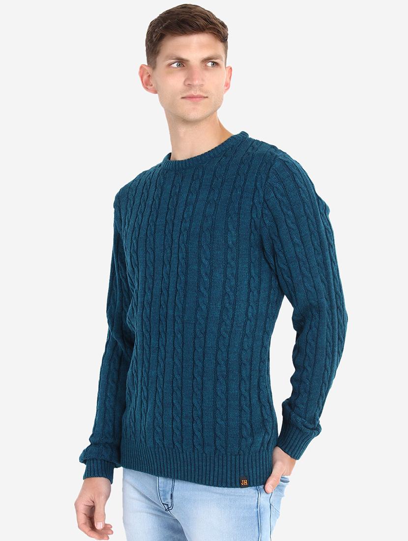 men long sleeves self design pullover - 21669637 - Standard Image - 1