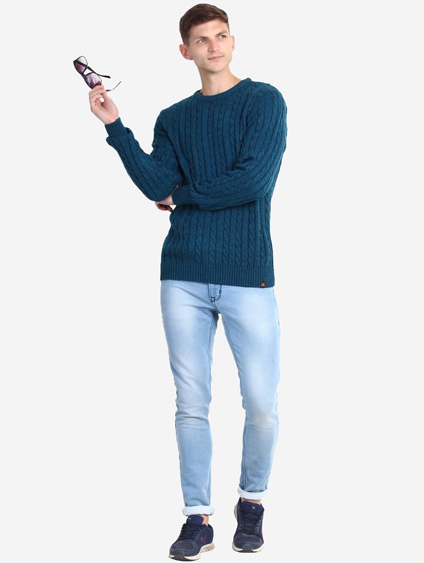 men long sleeves self design pullover - 21669637 - Standard Image - 4