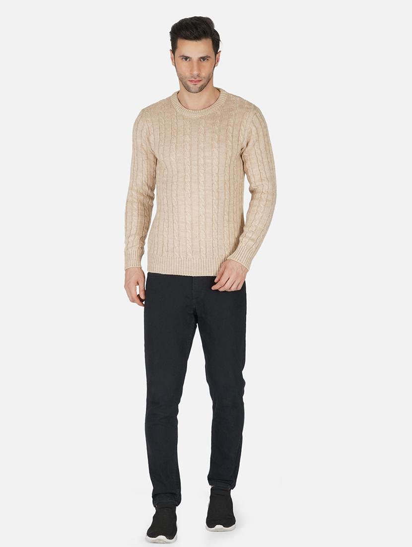 men long sleeves self design pullover - 21669638 - Standard Image - 4