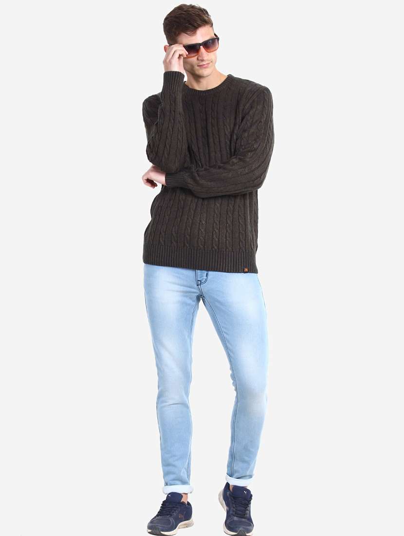 men long sleeves self design pullover - 21669640 -  Standard Image - 4