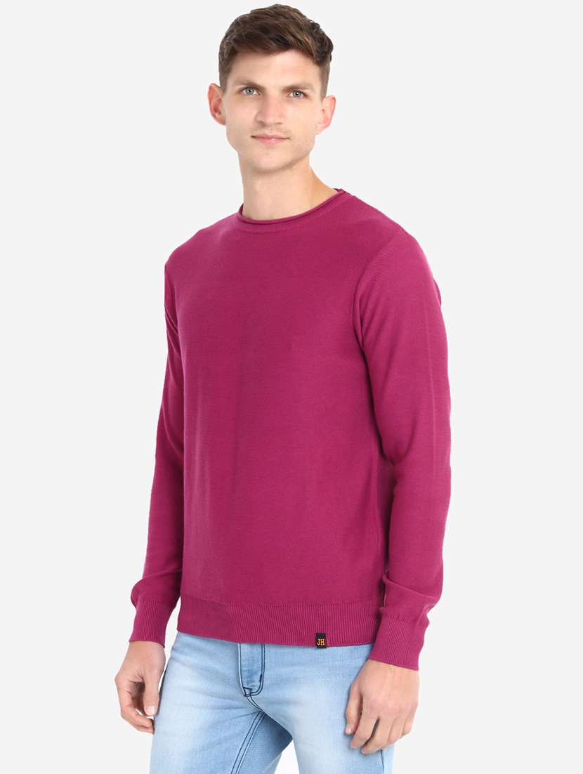men long sleeves solid pullover - 21669644 -  Standard Image - 1