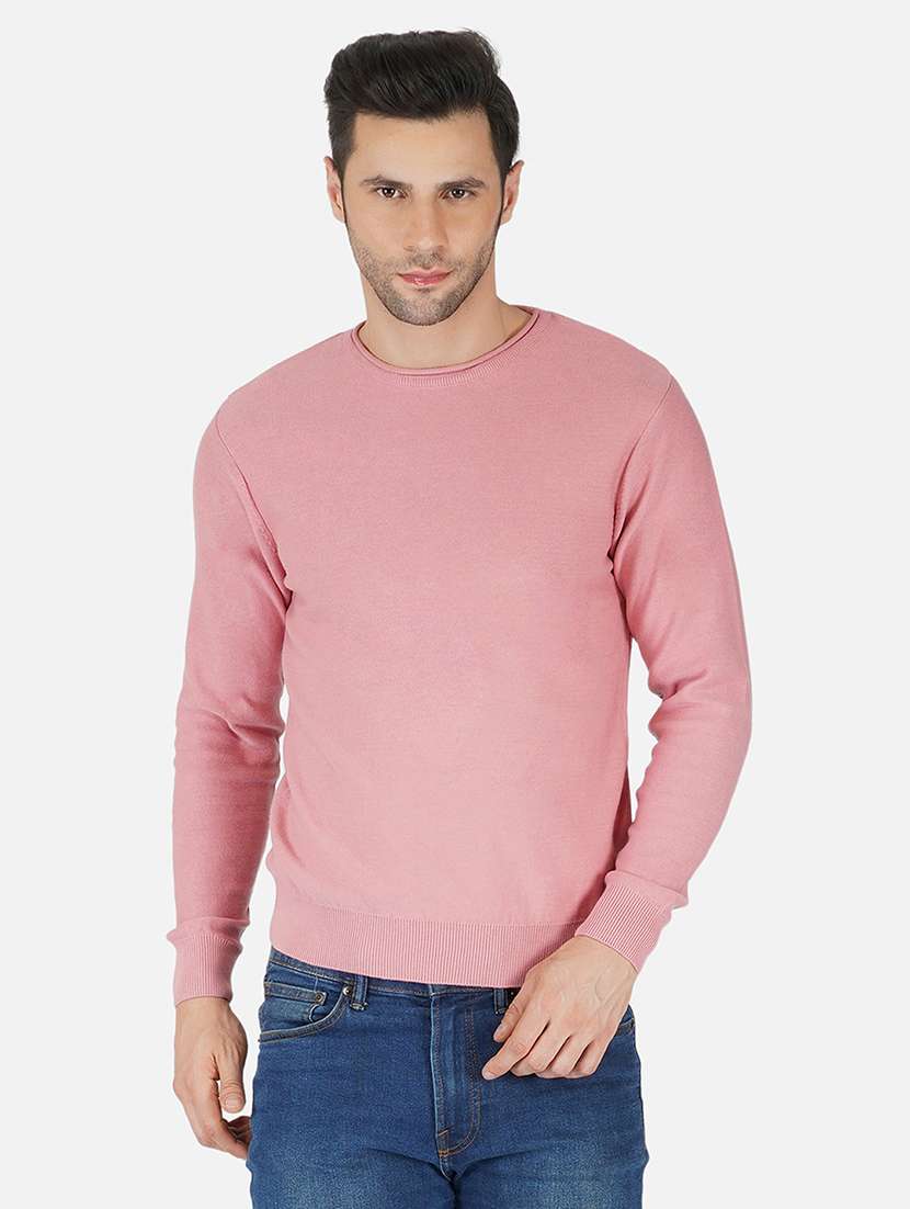 men long sleeves solid pullover