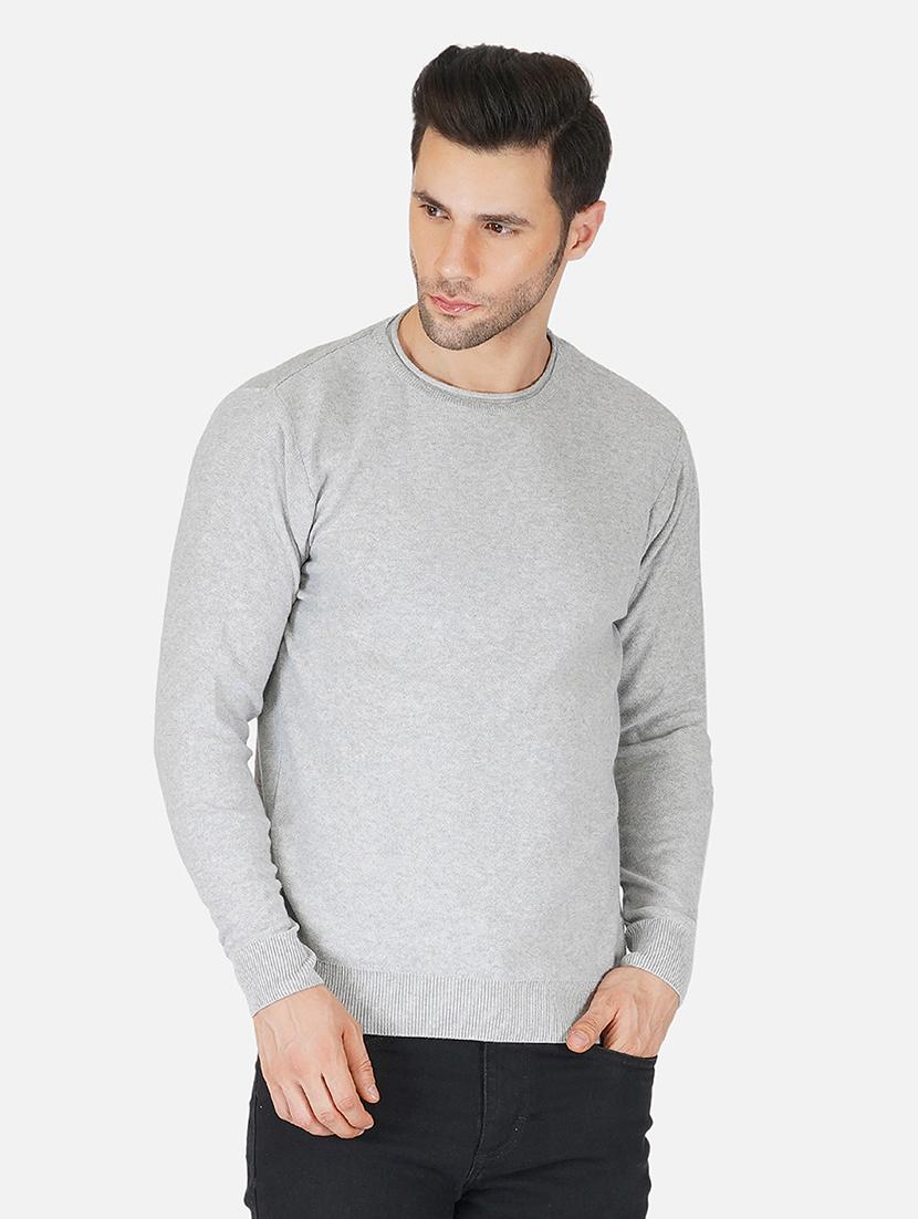 men long sleeves solid pullover - 21669650 - Zoom Image - 0
