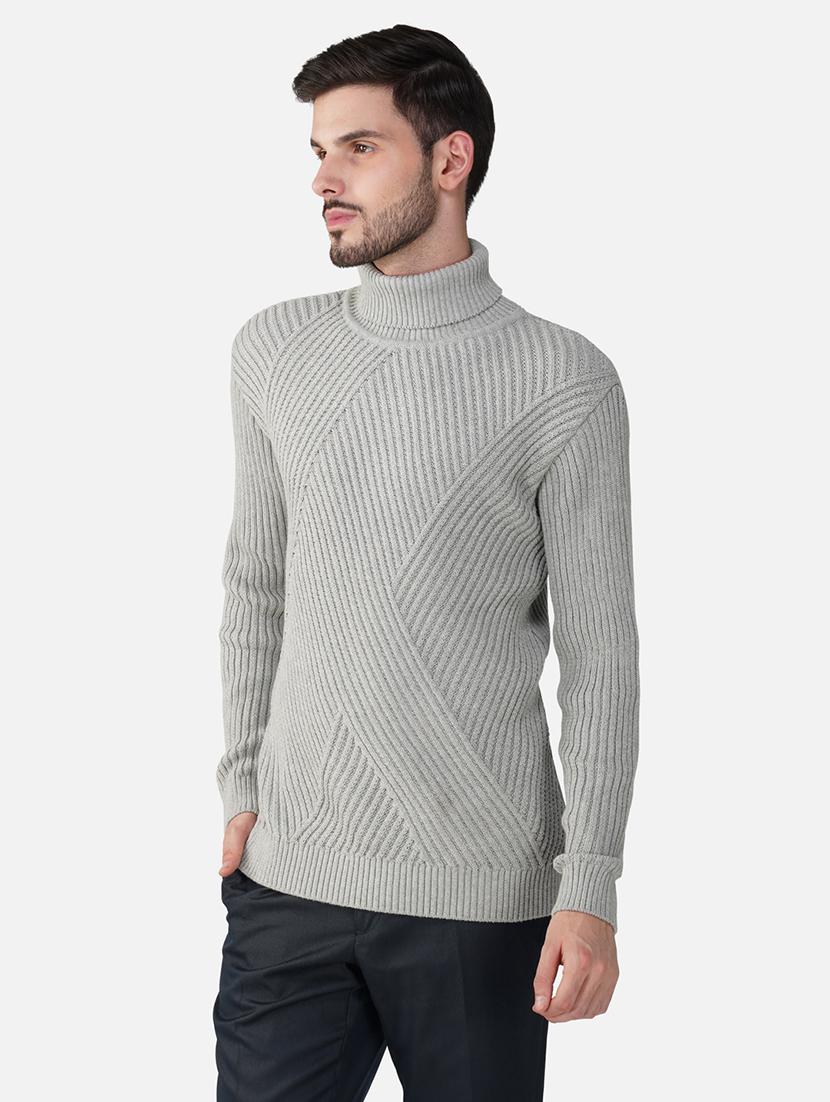 men long sleeves self design pullover - 21669653 - Standard Image - 1
