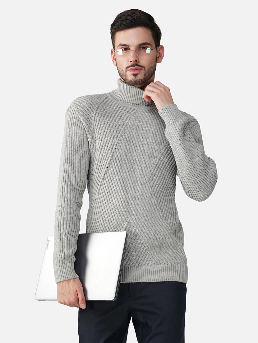 men long sleeves self design pullover - 21669653 - Standard Image - 4