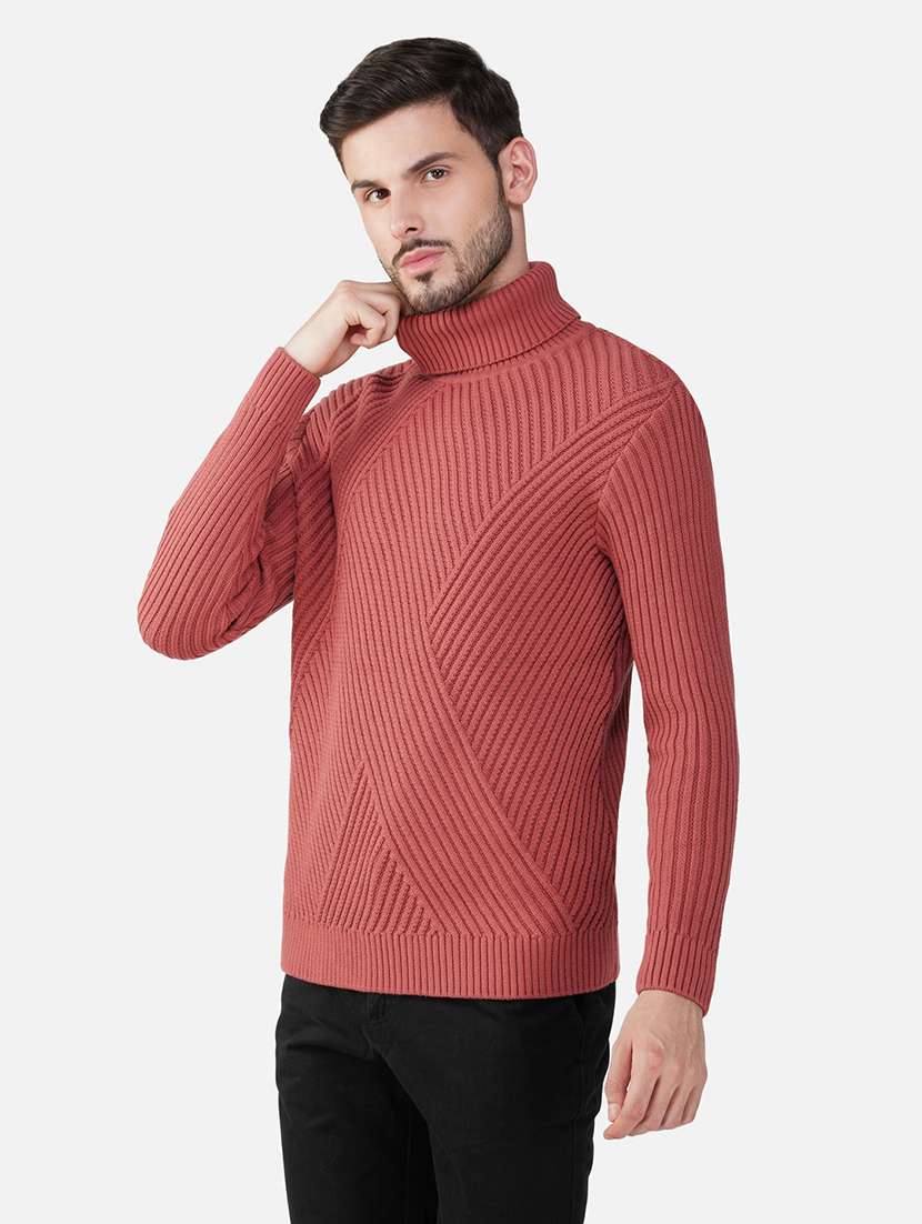 men long sleeves self design pullover - 21669654 -  Standard Image - 1