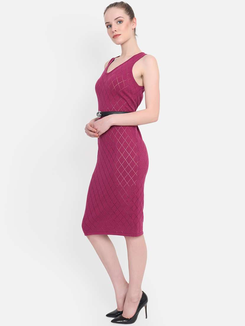 women sleeveless acrylic dress - 21669675 - Standard Image - 1