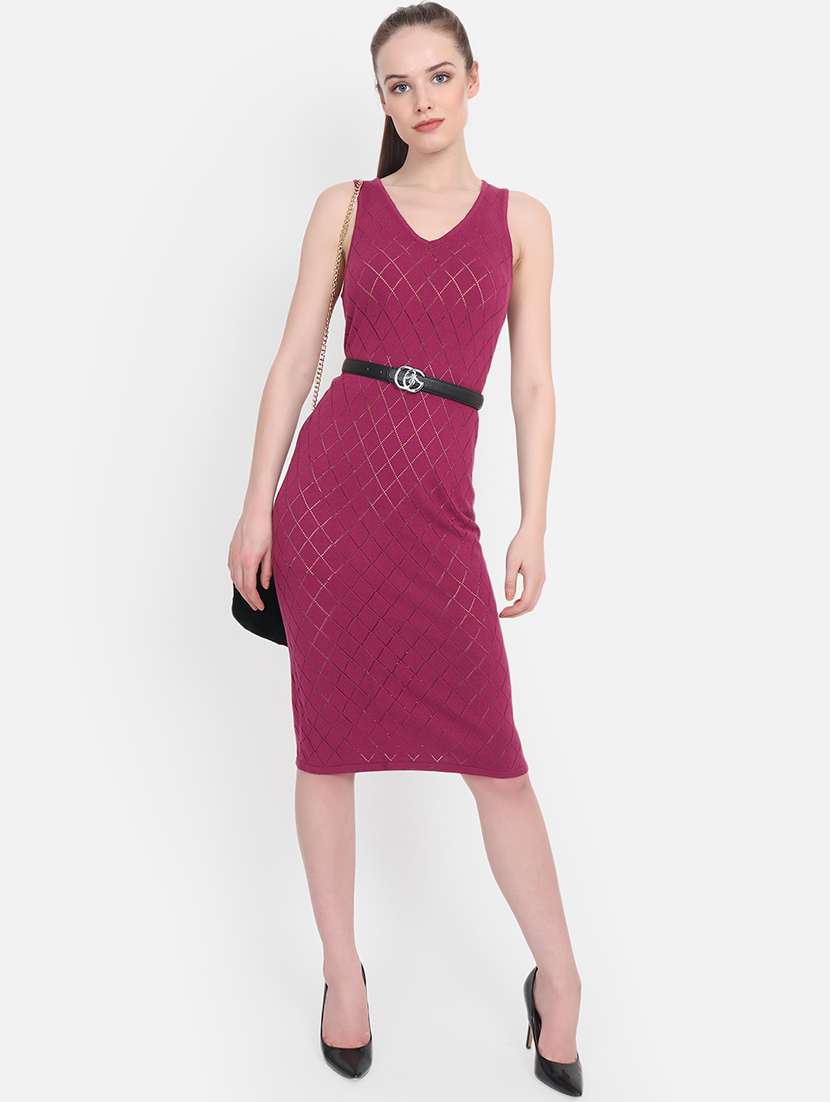 women sleeveless acrylic dress - 21669675 - Standard Image - 4