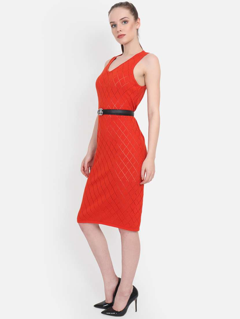 women sleeveless acrylic dress - 21669676 - Standard Image - 1