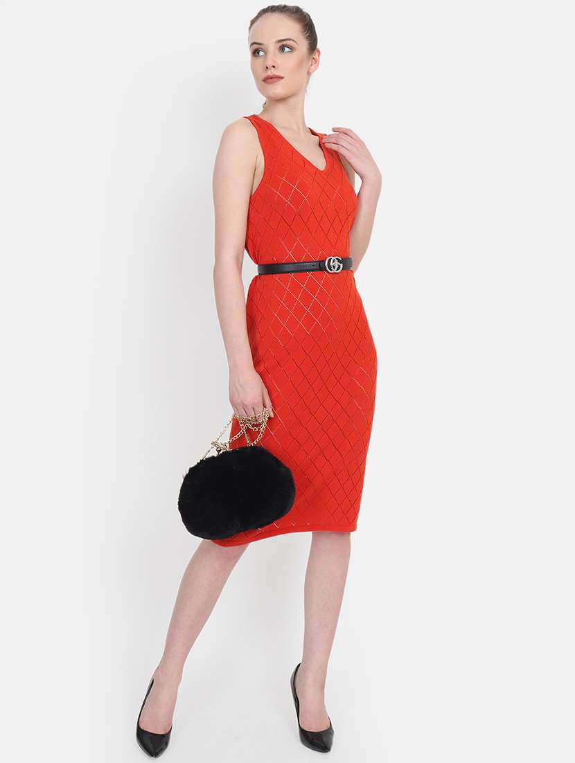women sleeveless acrylic dress - 21669676 - Standard Image - 4