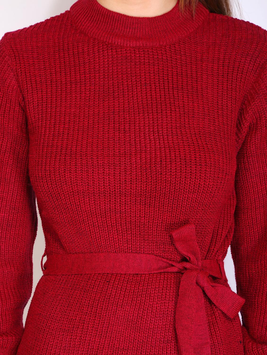 women solid acrylic long sleeve dress - 21669686 - Standard Image - 4