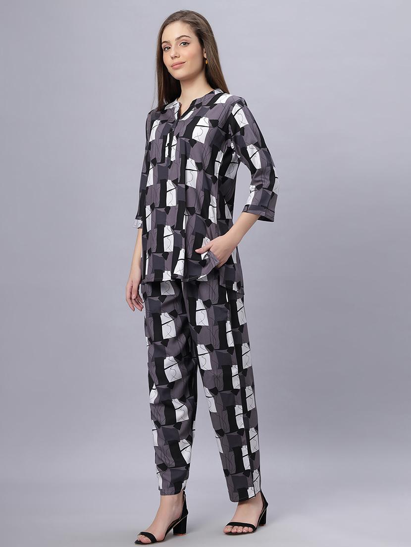 women printed nightwear pyjama set - 21669868 -  Standard Image - 1