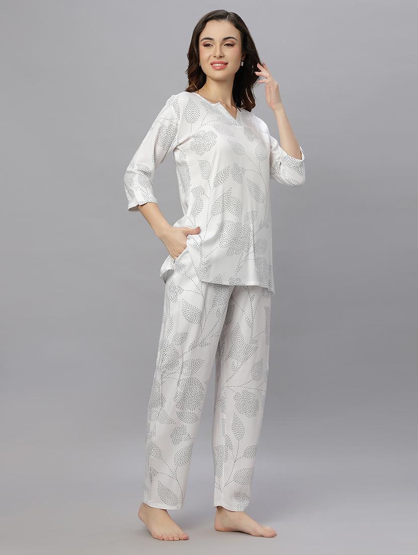 women printed nightwear pyjama set - 21669872 - Standard Image - 1