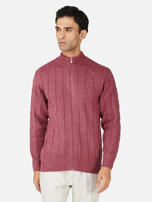 men long sleeves self design cardigan - 21669924 -  Standard Image - 0