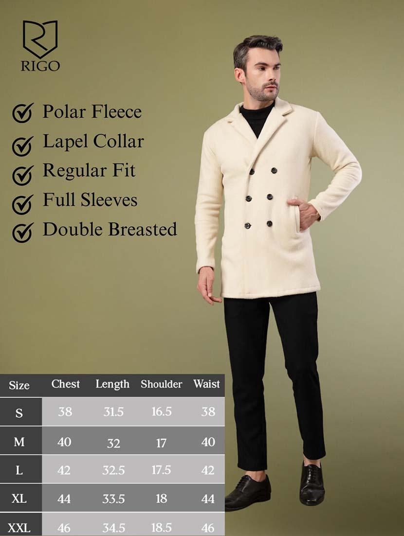 men off white solid long sleeve coat - 21670170 - Standard Image - 4