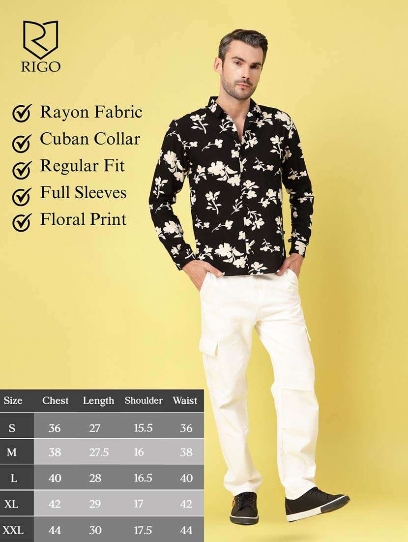 men long sleeves floral printed casual shirt - 21670176 - Standard Image - 4