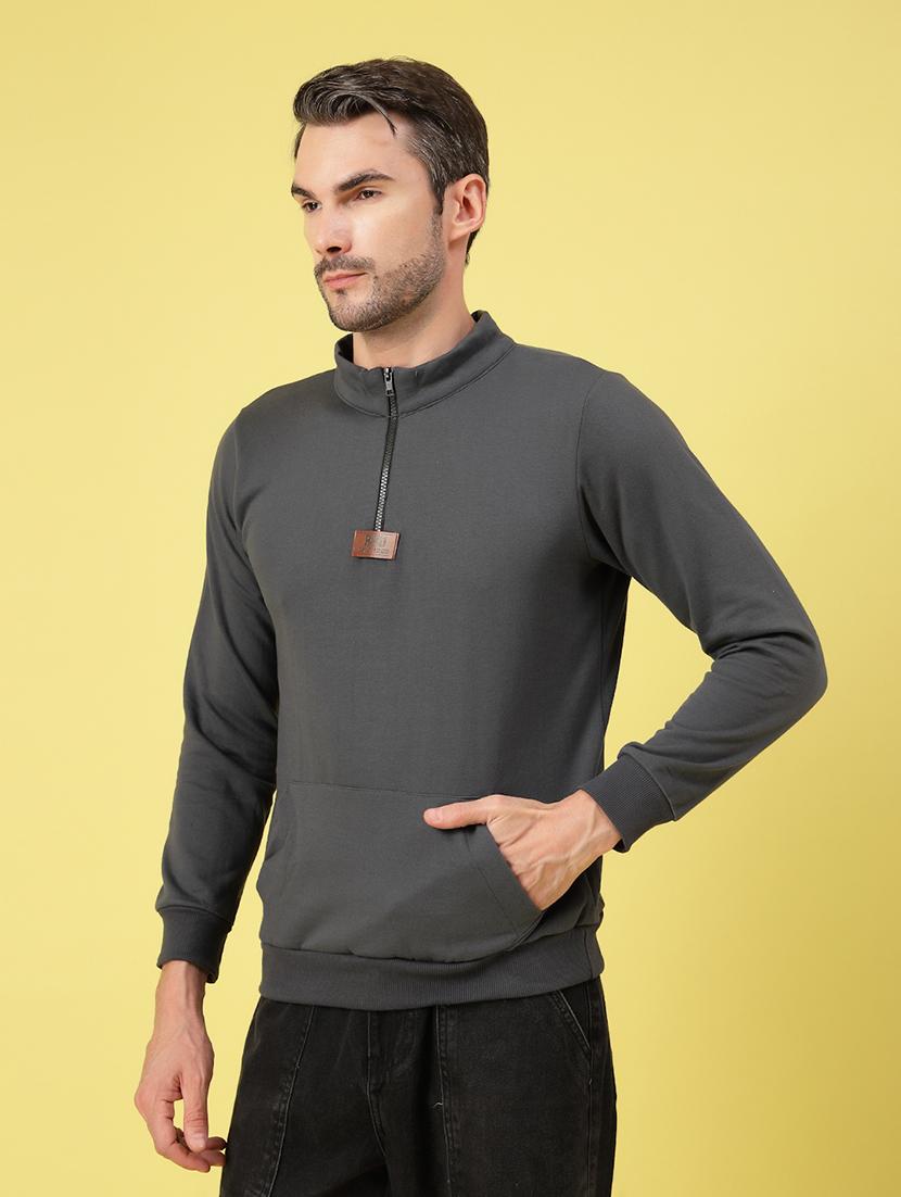 men long sleeve plain sweatshirt - 21670181 - Standard Image - 1