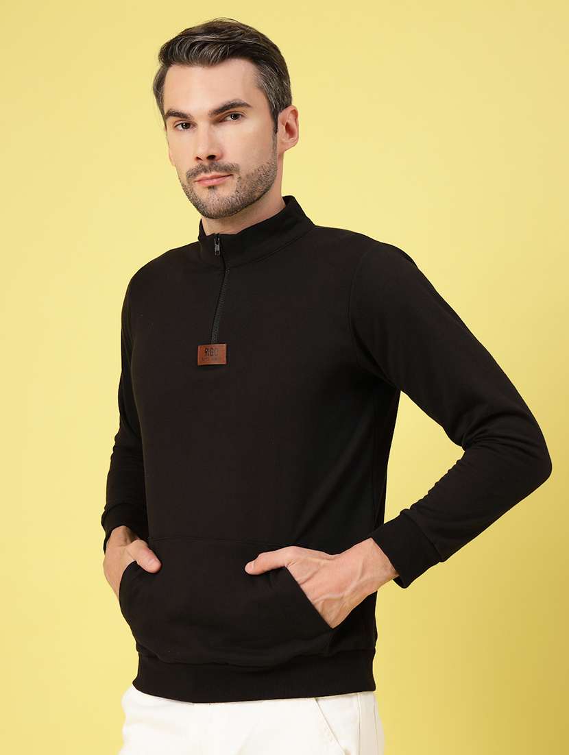 men solid long sleeve regular fit sweatshirt - 21670182 -  Standard Image - 1