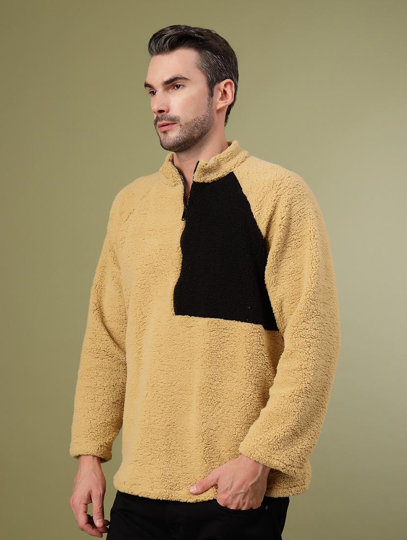 men long sleeve color block sweatshirt - 21670183 - Standard Image - 1