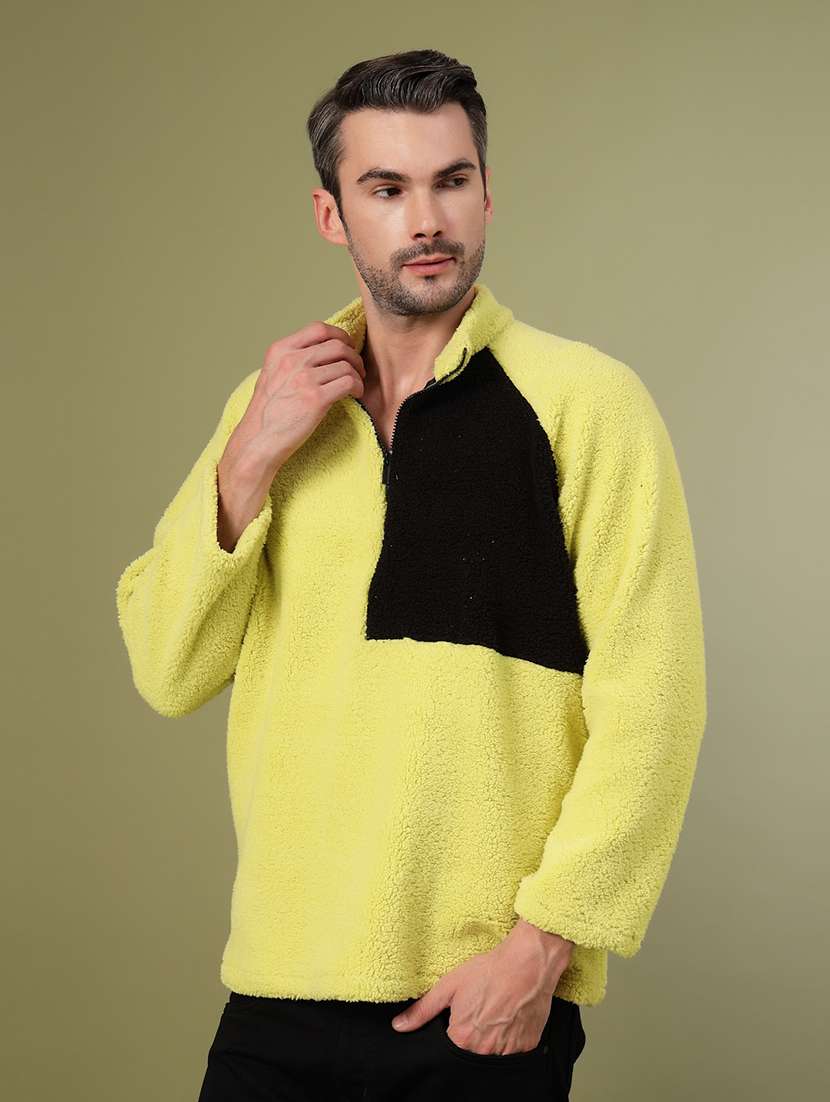 men long sleeve color block sweatshirt - 21670185 -  Standard Image - 1