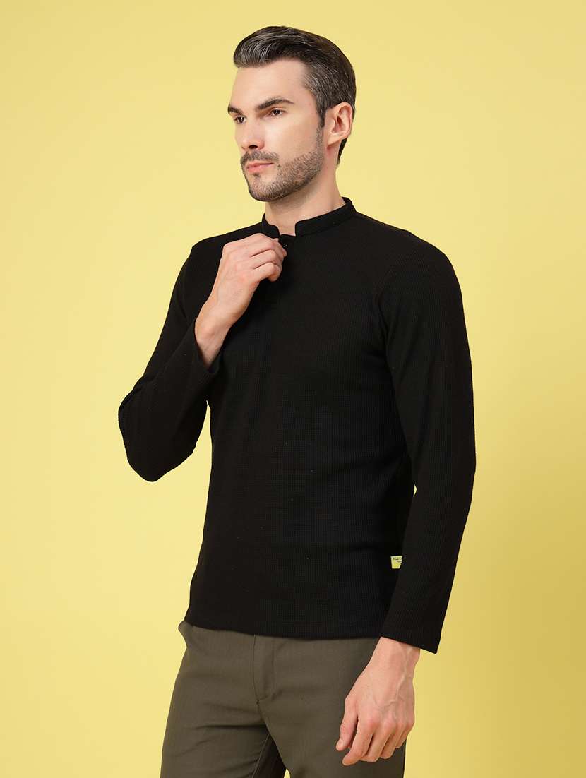 men solid regular fit long sleeve t-shirt - 21670197 -  Standard Image - 1