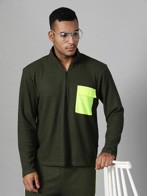 men long sleeve color block t-shirt - 21670200 -  Standard Image - 0