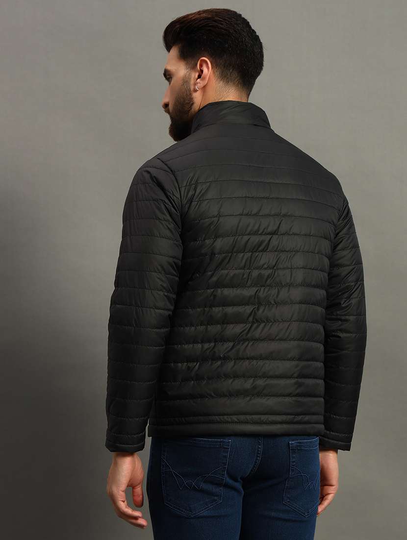 men long sleeves solid quilted jacket - 21670263 -  Standard Image - 1