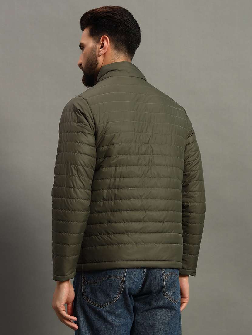 men long sleeves solid quilted jacket - 21670265 -  Standard Image - 1