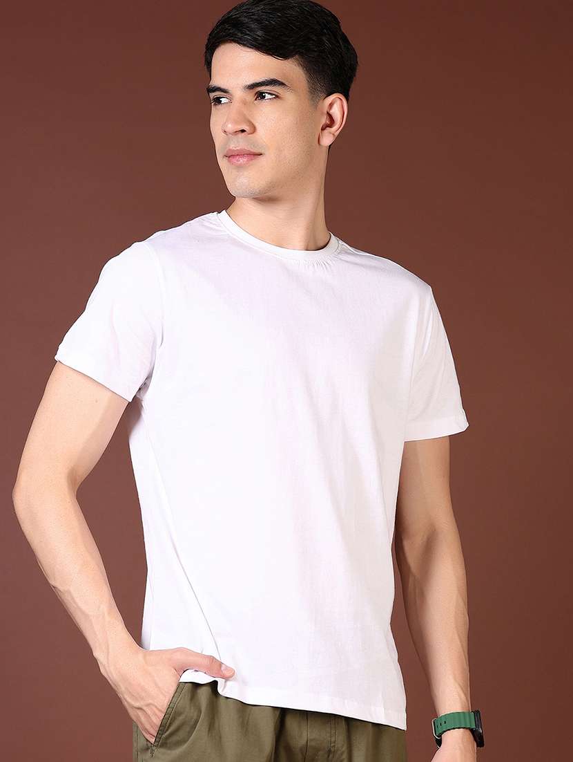 men solid short sleeve t-shirt - 21670311 - Standard Image - 1