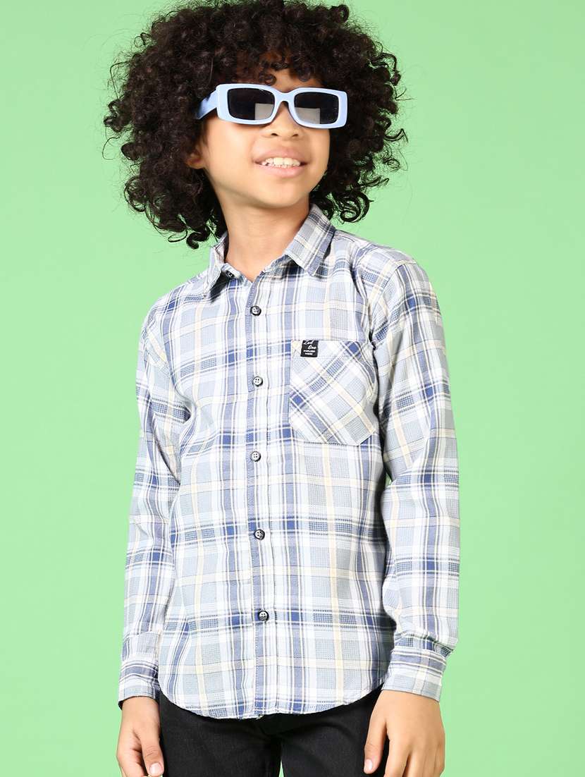 boys long sleeves checkered shirt - 21670342 -  Standard Image - 1
