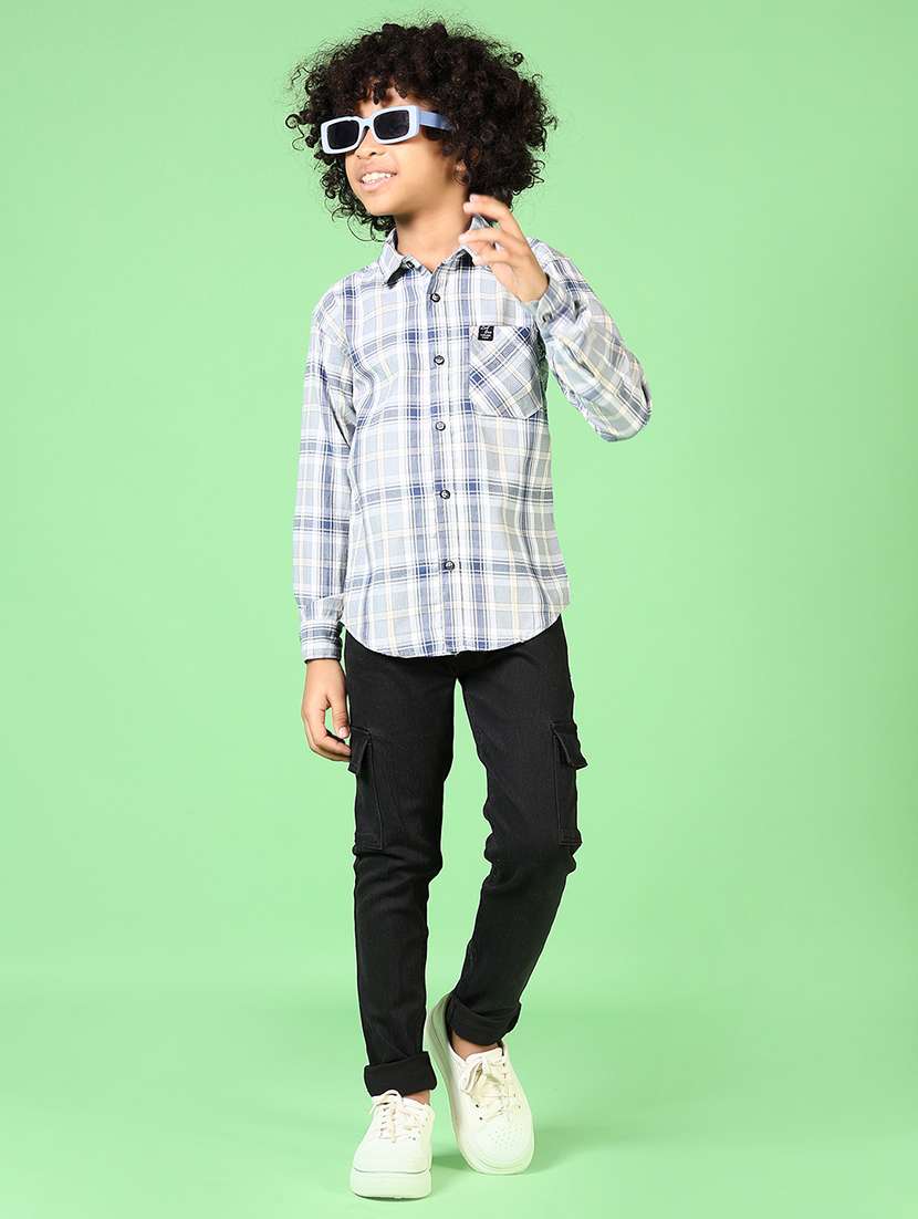 boys long sleeves checkered shirt - 21670342 -  Standard Image - 4