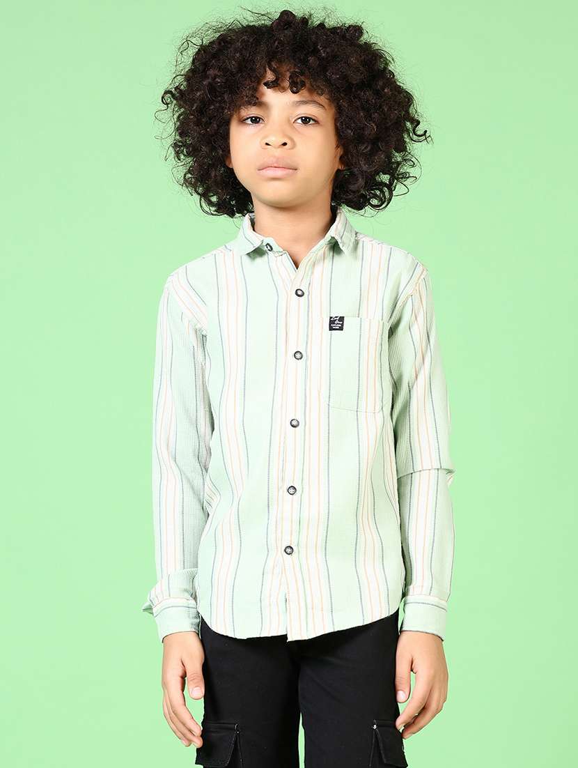 boys long sleeves striped shirt