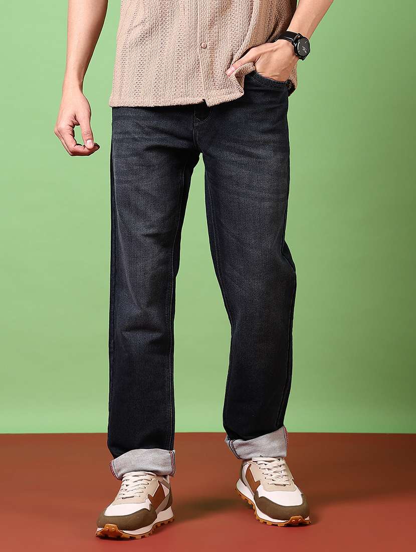men washed mid rise straight fit jean - 21670364 - Standard Image - 1