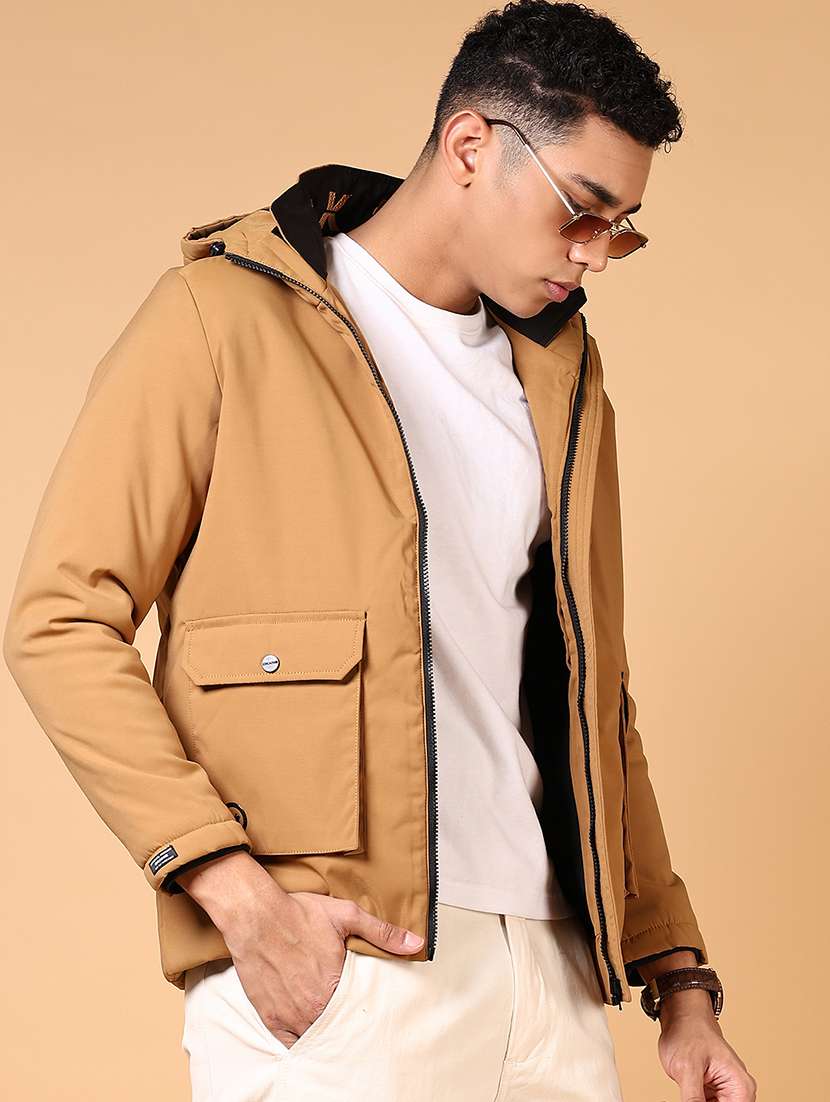 men solid long sleeve bomber jacket - 21670366 -  Standard Image - 1