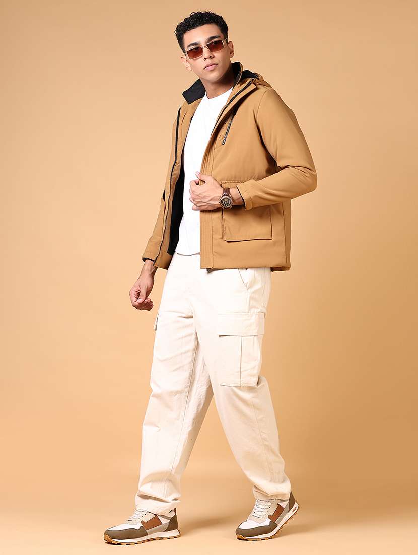 men solid long sleeve bomber jacket - 21670366 -  Standard Image - 4