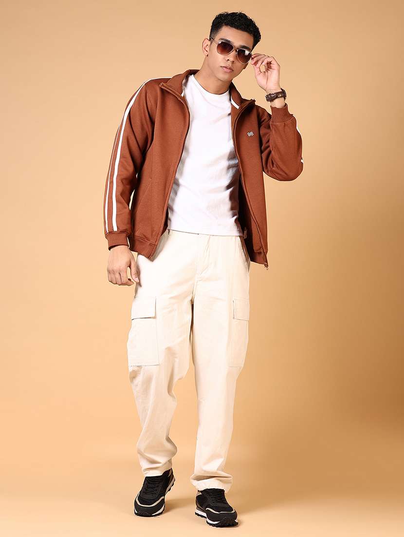 men long sleeves side taped sweatshirt - 21670772 -  Standard Image - 4