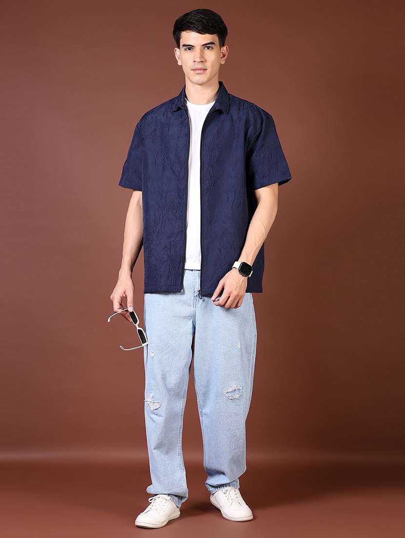 men self design long sleeve casual shirt - 21670787 -  Standard Image - 4