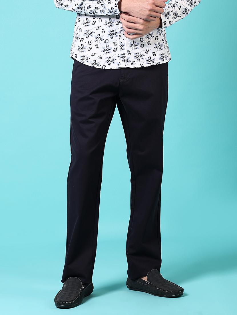 men solid mid rise flat front chinos - 21670789 - Standard Image - 1
