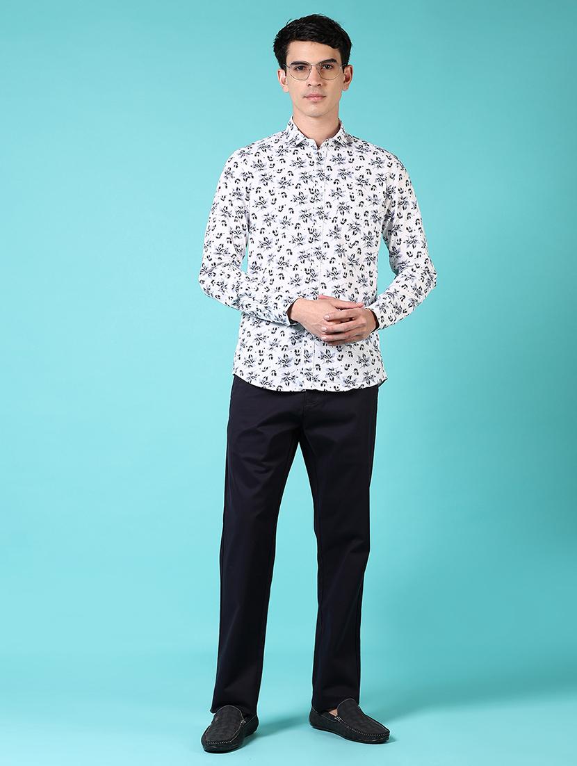 men solid mid rise flat front chinos - 21670789 - Standard Image - 4